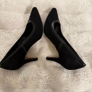 Kelly & Katie Classic Black Suede Heels